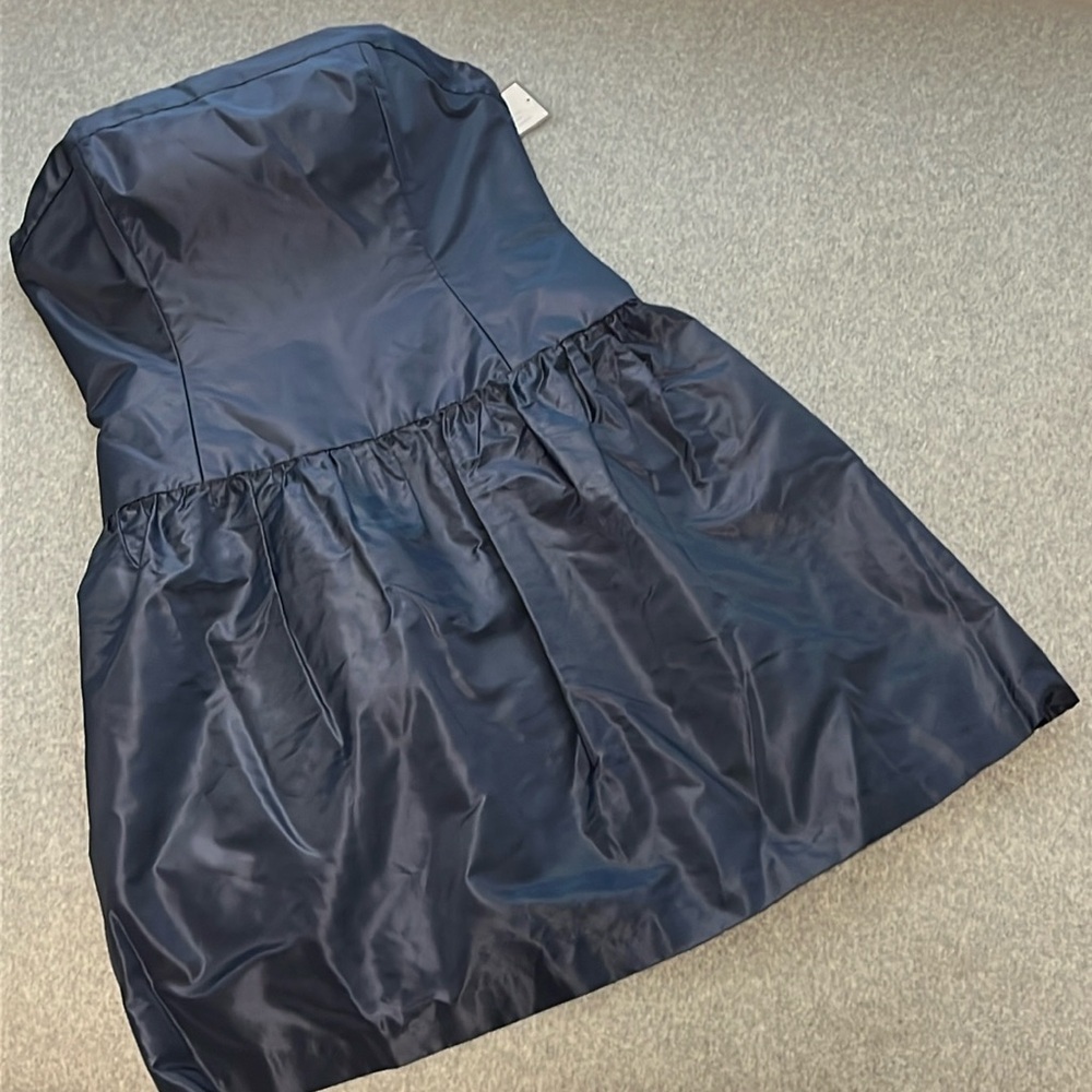 J. Crew Taffeta Mini Dress Size 8 Silk Strapless Hoco Cocktail Holiday Party